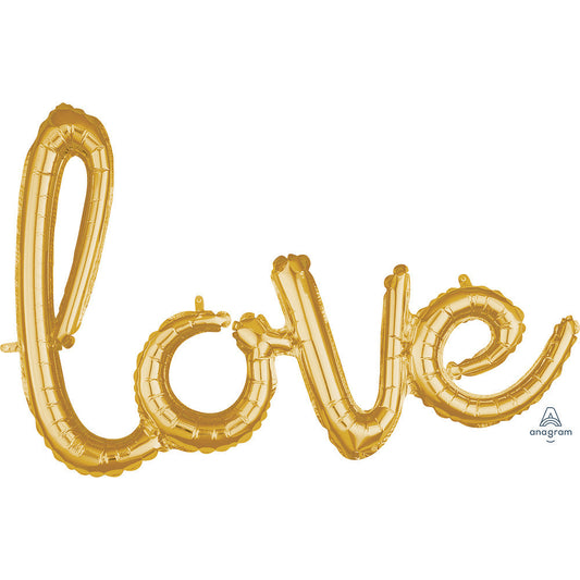 31? SCRIPT PHRASE "LOVE" GOLD | USA Decoration®