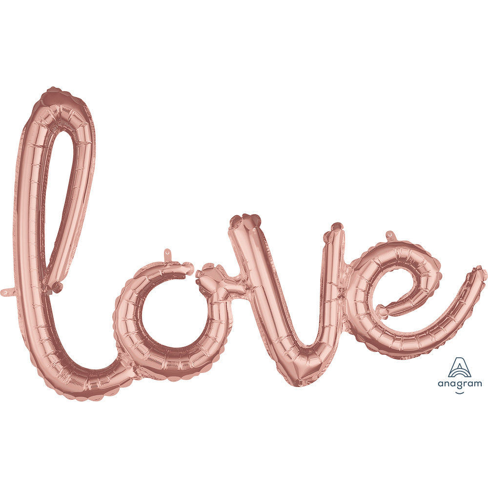 31? SCRIPT PHRASE LOVE ROSE GOLD | USA Decoration®