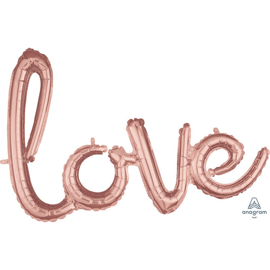 31? SCRIPT PHRASE LOVE ROSE GOLD | USA Decoration®