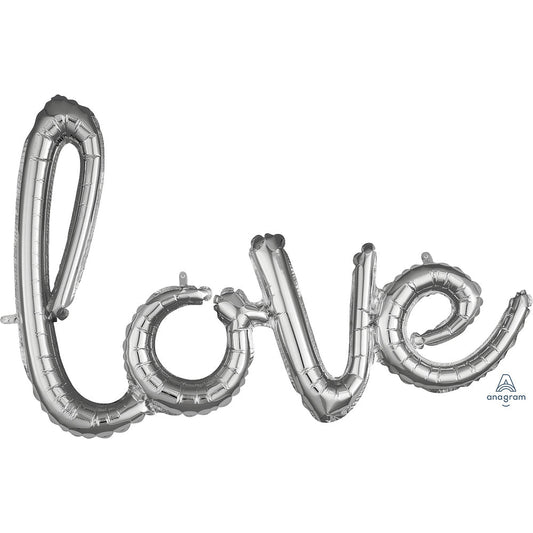 31? SCRIPT PHRASE "LOVE" SILVER | USA Decoration®