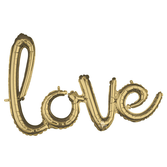 31? SCRIPT PHRASE "LOVE" WHITE GOLD (AIR-FILL ONLY) | USA Decoration®