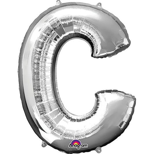 34 inch LETTER C - ANAGRAM - SILVER | USA Decoration®