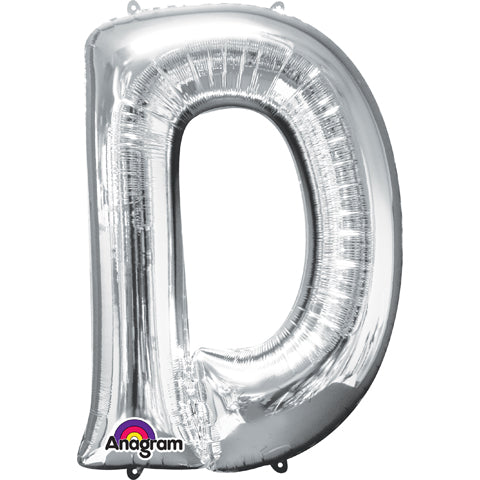 34 inch LETTER D - ANAGRAM - SILVER | USA Decoration®