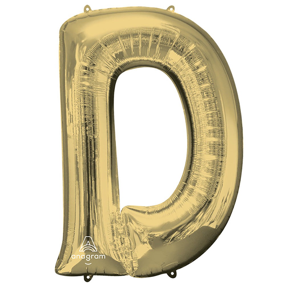 34 inch LETTER D - ANAGRAM - WHITE GOLD | USA Decoration®