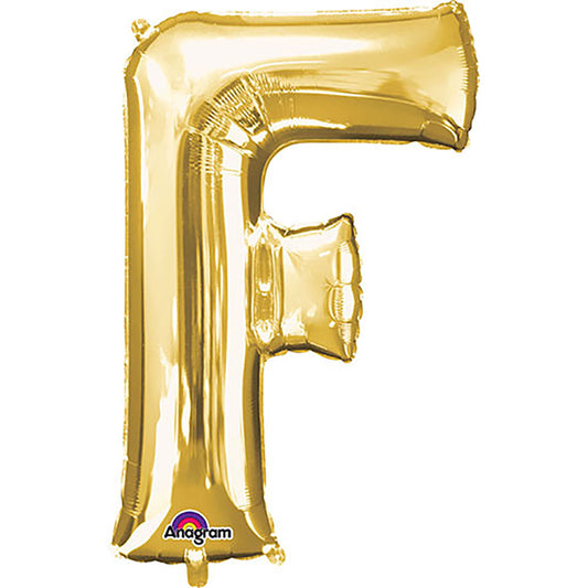 34 inch LETTER F - ANAGRAM - GOLD | USA Decoration®
