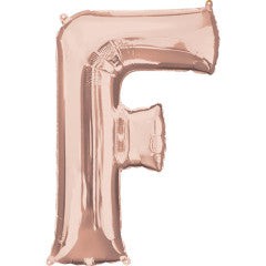 34 inch LETTER F - ANAGRAM - ROSE GOLD | USA Decoration®