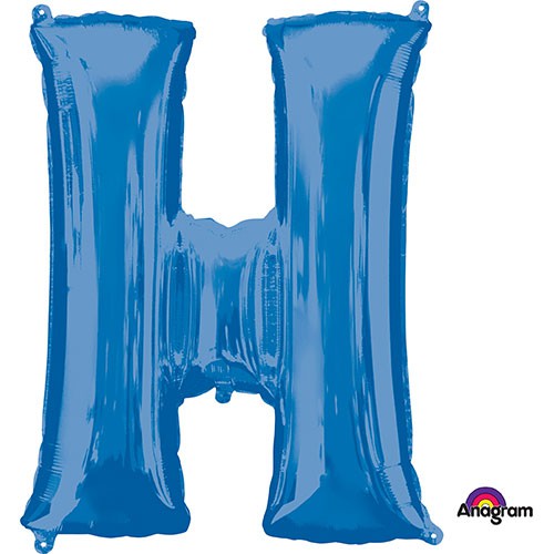 34 inch LETTER H - ANAGRAM - BLUE | USA Decoration®
