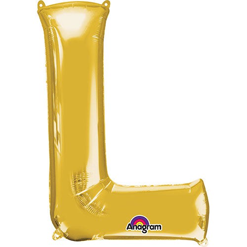 34 inch LETTER L - ANAGRAM - GOLD | USA Decoration®