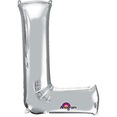 34 inch LETTER L - ANAGRAM - SILVER | USA Decoration®