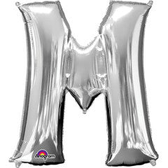 34 inch LETTER M - ANAGRAM - SILVER | USA Decoration®