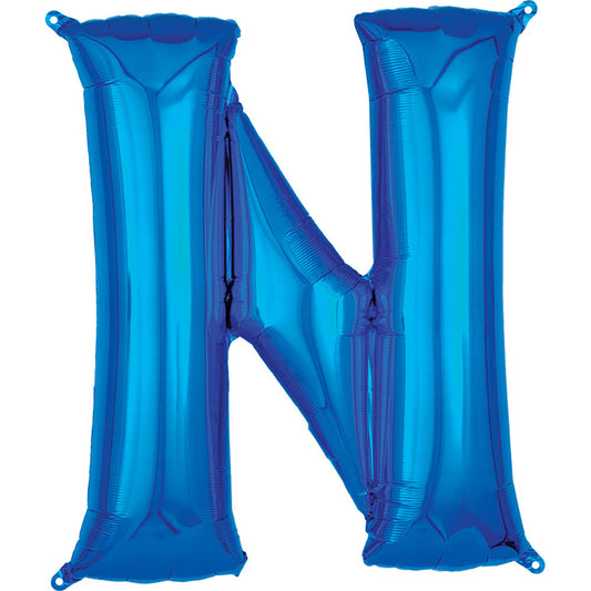 34 inch LETTER N - ANAGRAM - BLUE | USA Decoration®