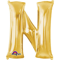 34 inch LETTER N - ANAGRAM - GOLD | USA Decoration®