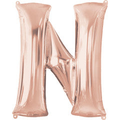 34 inch LETTER N - ANAGRAM - ROSE GOLD | USA Decoration®