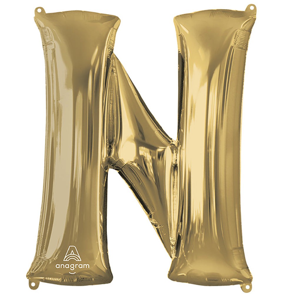 34 inch LETTER N - ANAGRAM - WHITE GOLD | USA Decoration®