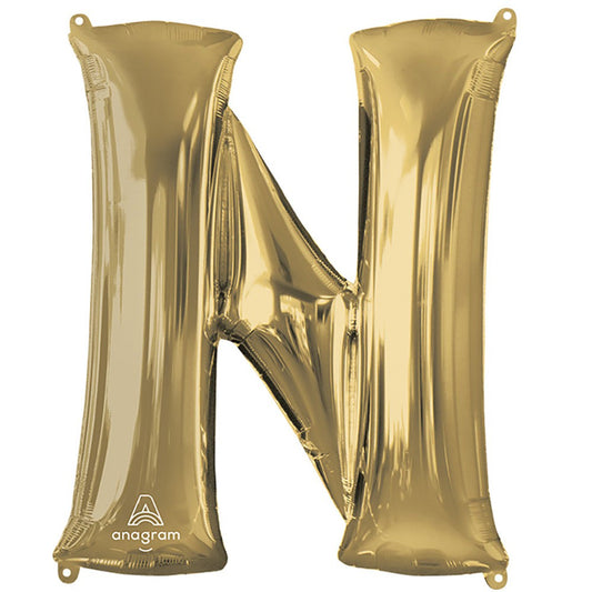 34 inch LETTER N - ANAGRAM - WHITE GOLD | USA Decoration®