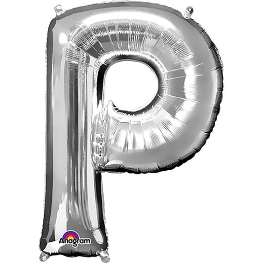 34 inch LETTER P - ANAGRAM - SILVER | USA Decoration®