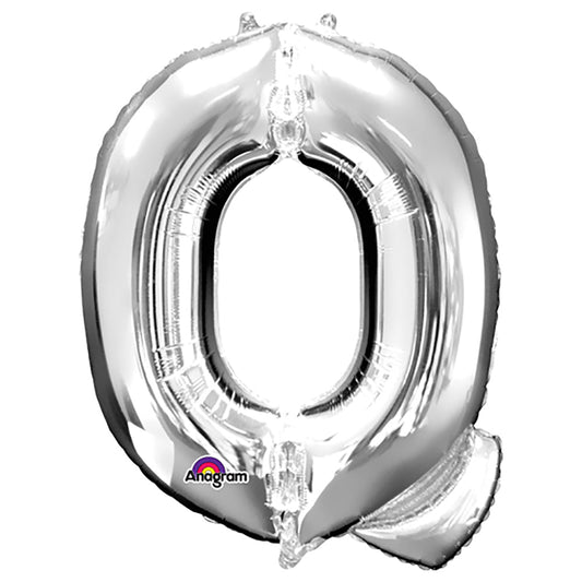 34 inch LETTER Q - ANAGRAM - SILVER | USA Decoration®