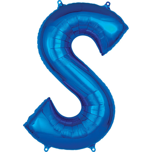 34 inch LETTER S - ANAGRAM - BLUE | USA Decoration®
