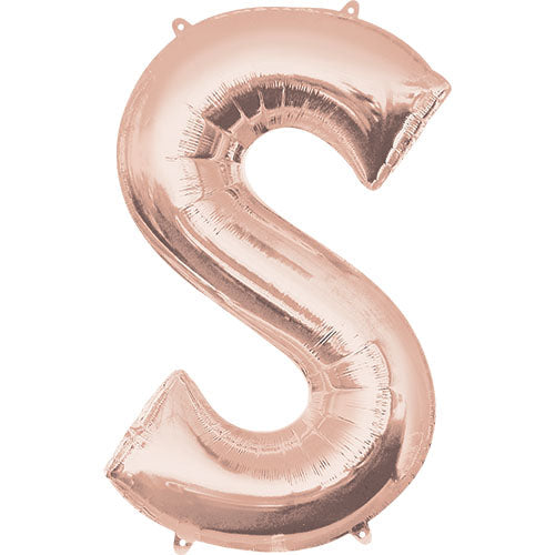34 inch LETTER S - ANAGRAM - ROSE GOLD | USA Decoration®