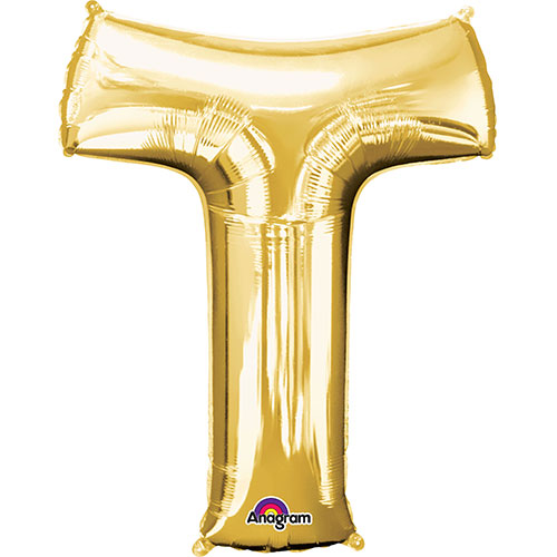 34 inch LETTER T - ANAGRAM - GOLD | USA Decoration®