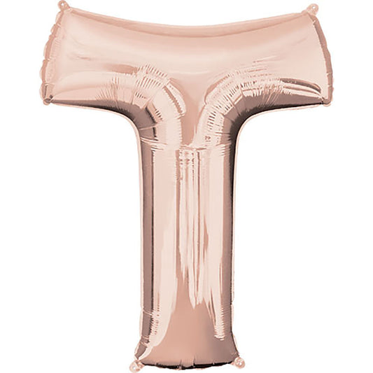 34 inch LETTER T - ANAGRAM - ROSE GOLD | USA Decoration®