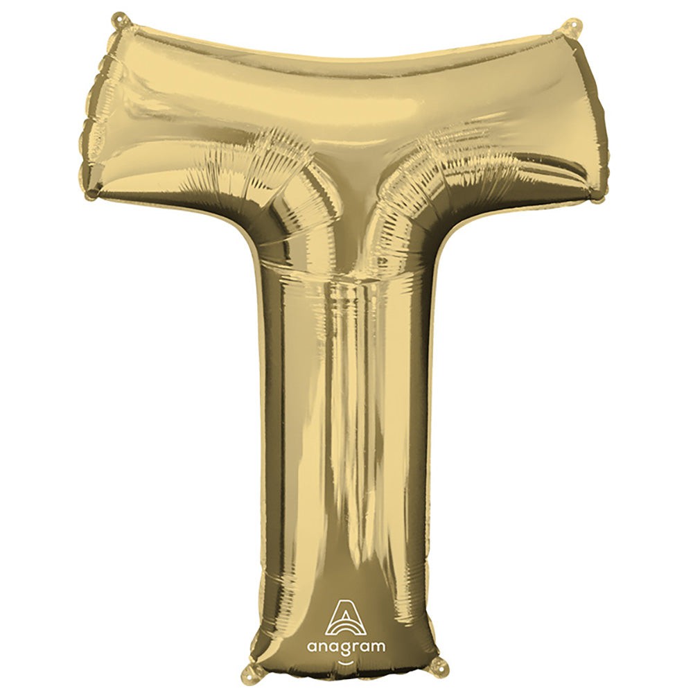 34 inch LETTER T - ANAGRAM - WHITE GOLD | USA Decoration®