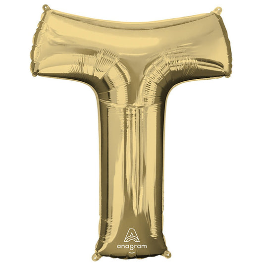 34 inch LETTER T - ANAGRAM - WHITE GOLD | USA Decoration®
