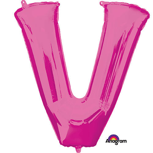 34 inch LETTER V - ANAGRAM - PINK | USA Decoration®