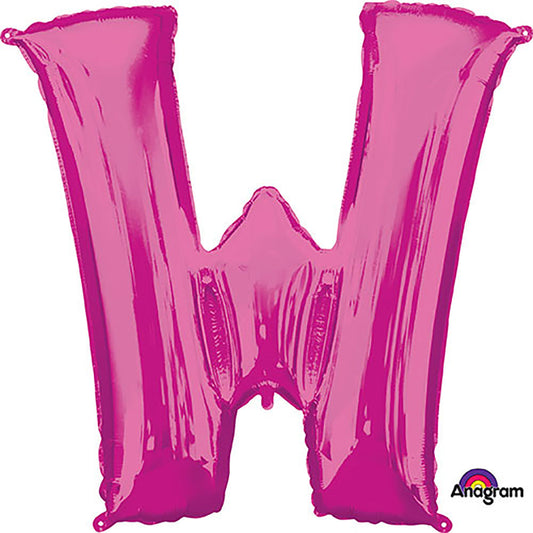 34 inch LETTER W - ANAGRAM - PINK | USA Decoration®