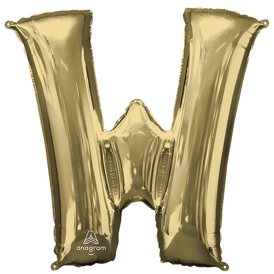 34 inch LETTER W - ANAGRAM - WHITE GOLD | USA Decoration®