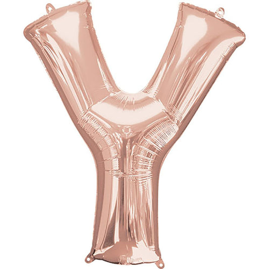 34 inch LETTER V - ANAGRAM - ROSE GOLD | USA Decoration®
