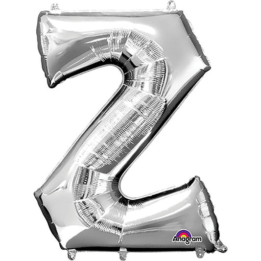 34 inch LETTER Z - ANAGRAM - SILVER | USA Decoration®