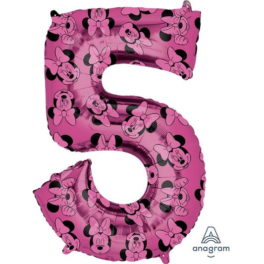 34 inch MINNIE MOUSE FOREVER NUMBER 5 | USA Decoration®