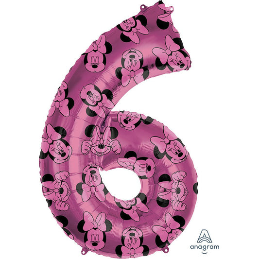 34 inch MINNIE MOUSE FOREVER NUMBER 6 | USA Decoration®
