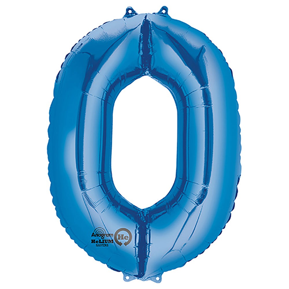 34 inch NUMBER 0 - ANAGRAM - BLUE | USA Decoration®
