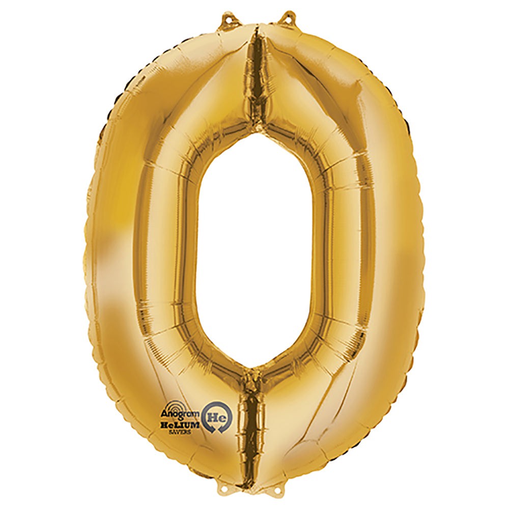 34 inch NUMBER 0 - ANAGRAM - GOLD | USA Decoration®