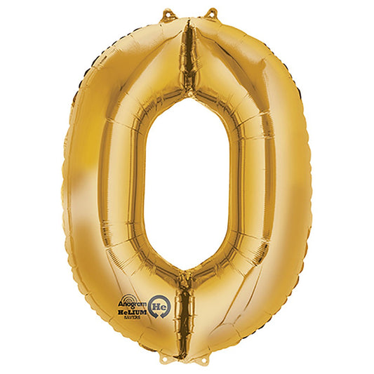 34 inch NUMBER 0 - ANAGRAM - GOLD | USA Decoration®