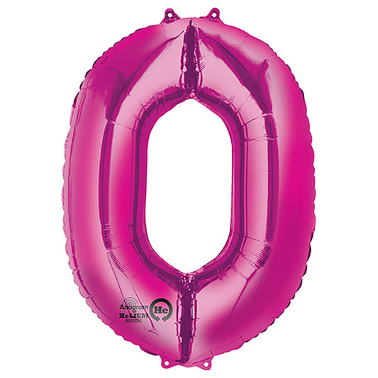 34 inch NUMBER 0 - ANAGRAM - PINK | USA Decoration®