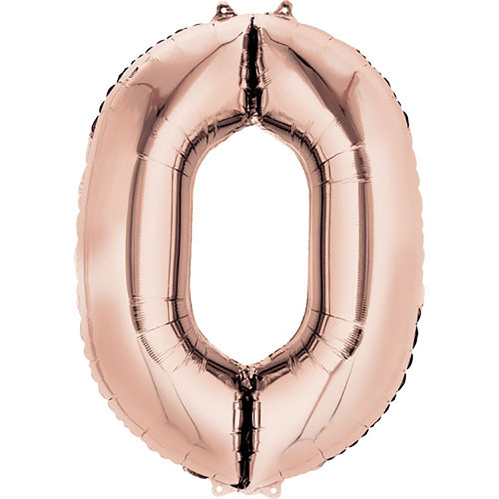 34 inch NUMBER 0 - ANAGRAM - ROSE GOLD | USA Decoration®