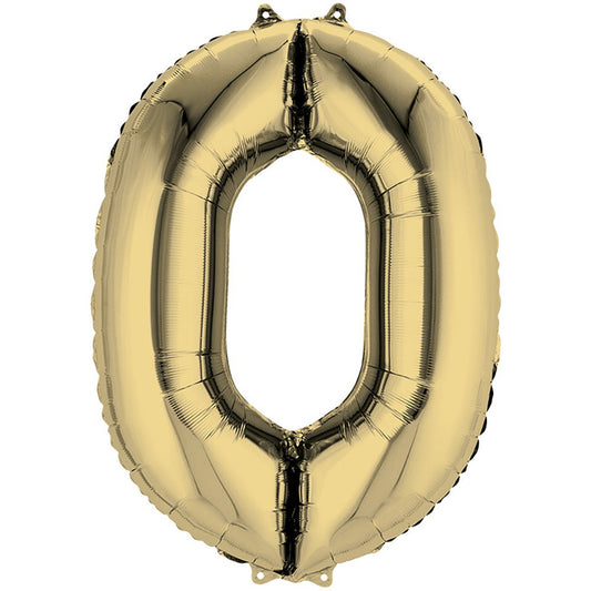 34 inch NUMBER 0 - ANAGRAM - WHITE GOLD | USA Decoration®
