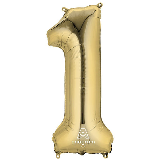 34 inch NUMBER 1 - ANAGRAM - WHITE GOLD | USA Decoration®