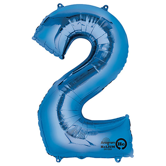 34 inch NUMBER 2 - ANAGRAM - BLUE | USA Decoration®
