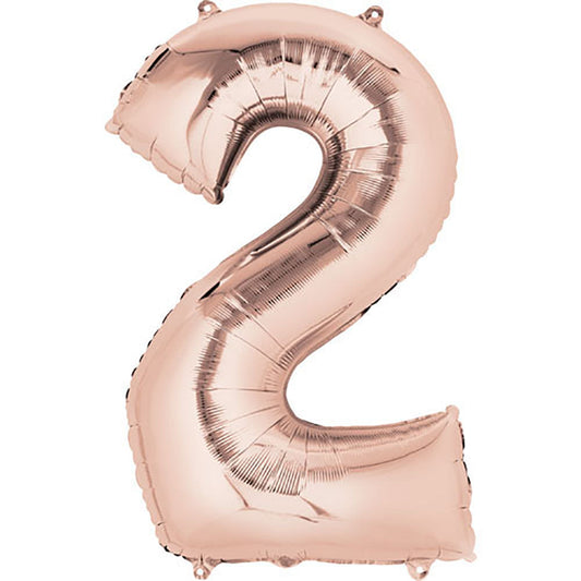 34 inch NUMBER 2 - ANAGRAM - ROSE GOLD | USA Decoration®