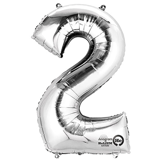 34 inch NUMBER 2 - ANAGRAM - SILVER | USA Decoration®