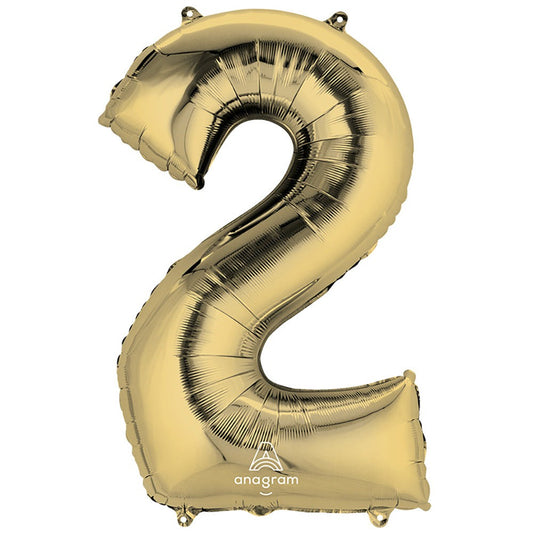 34 inch NUMBER 2 - ANAGRAM - WHITE GOLD | USA Decoration®