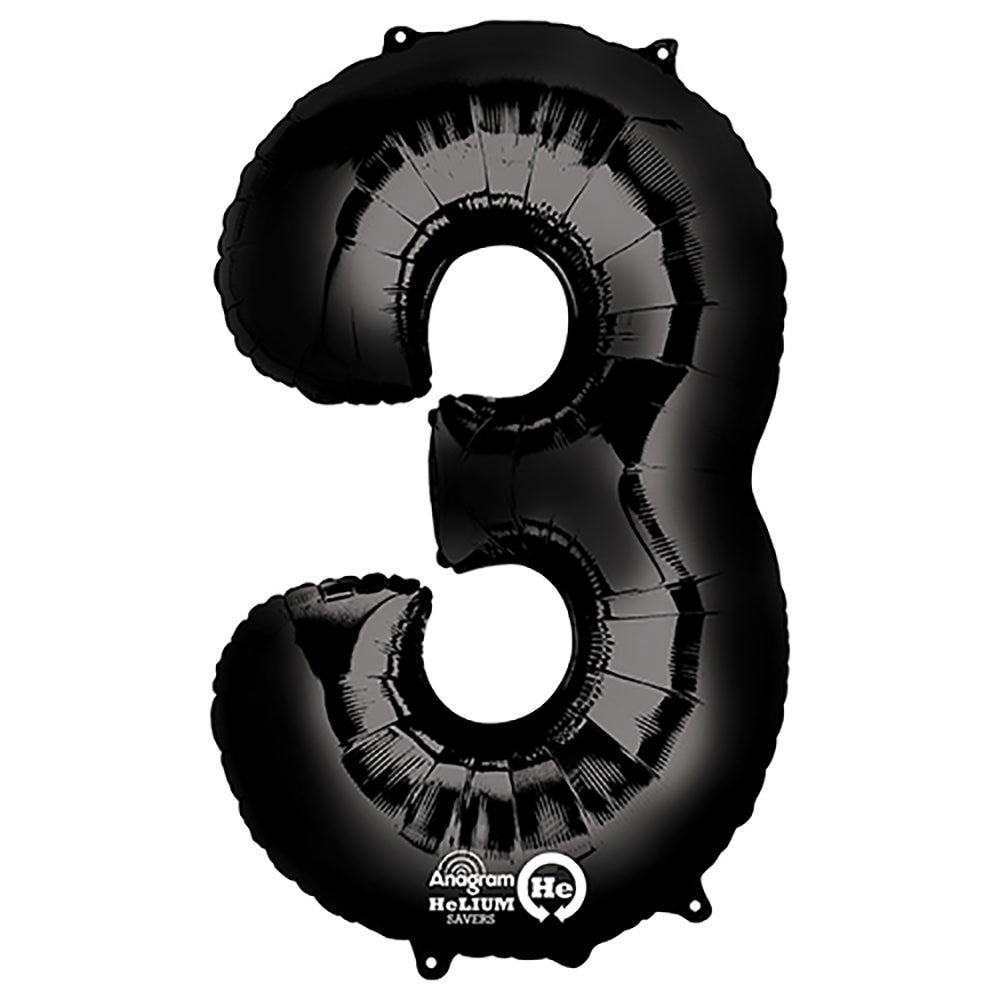 34 inch NUMBER 3 - ANAGRAM - BLACK | USA Decoration®