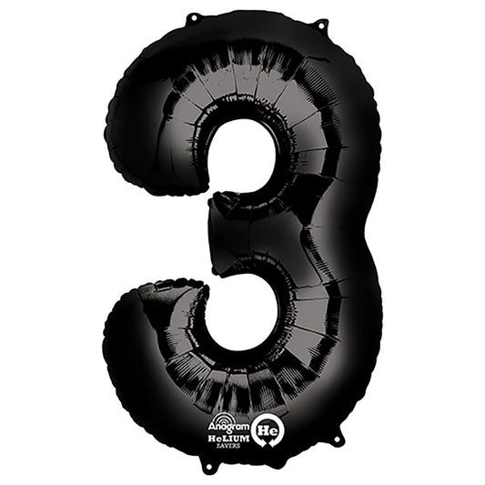 34 inch NUMBER 3 - ANAGRAM - BLACK | USA Decoration®