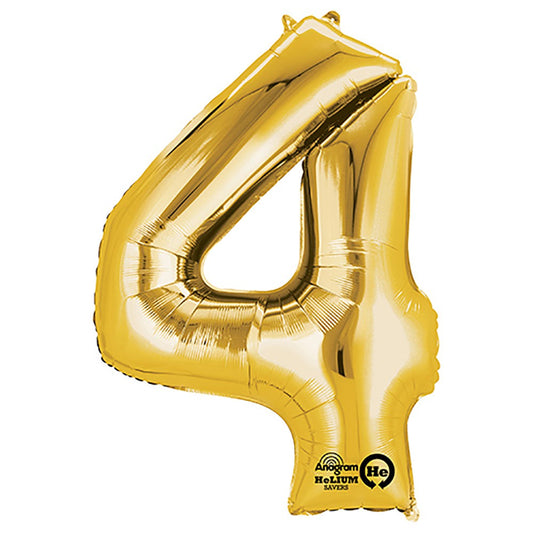 34 inch NUMBER 4 - ANAGRAM - GOLD | USA Decoration®