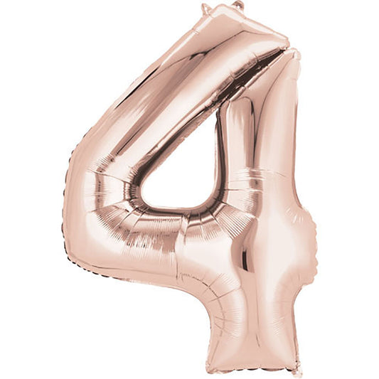 34 inch NUMBER 4 - ANAGRAM - ROSE GOLD | USA Decoration®