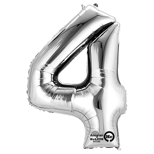 34 inch NUMBER 4 - ANAGRAM - SILVER | USA Decoration®